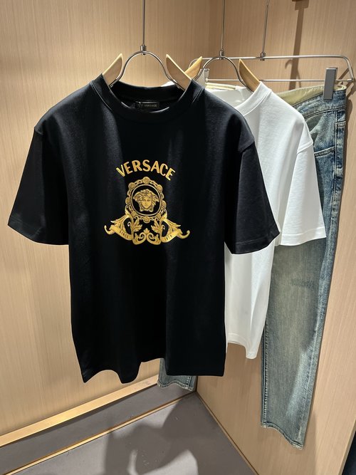 Versace Exquisitely Embroidered Short Sleeve Tee