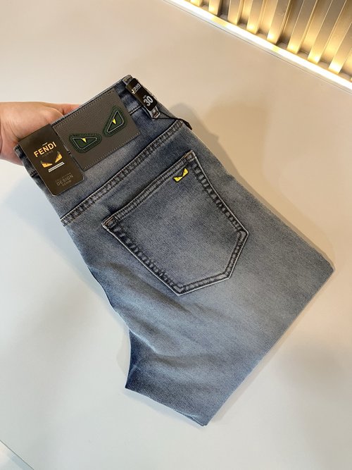 Dior High - end Jeans with Signature Logo Design