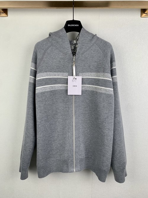 Dior Luxury Wool Blend Cardigan with Hidden Seams Design