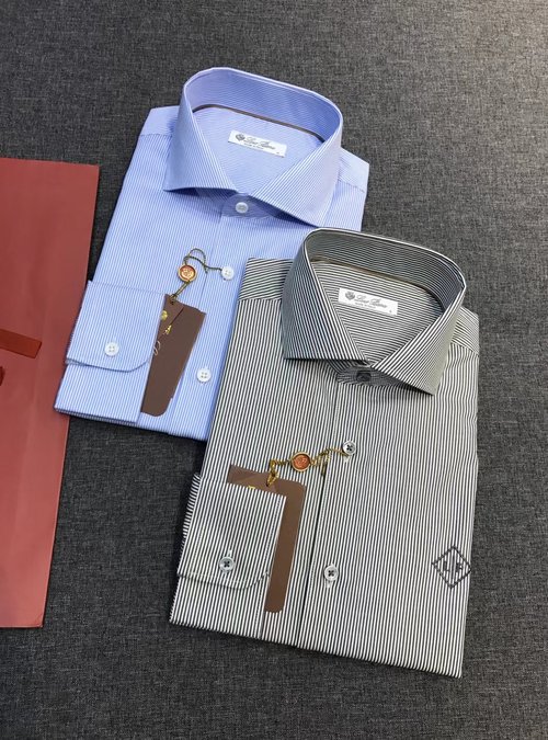 Prada Casual Long-Sleeve Striped Shirt Made of Premium Fabric