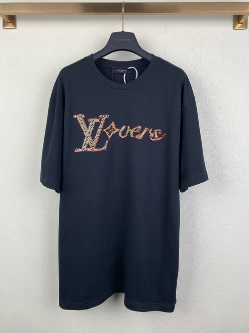 Louis Vuitton Beaded Letter Short Sleeve T-Shirt