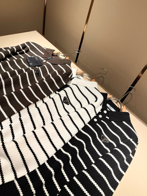 Prada Knit Wool Sweater with Triangle Logo