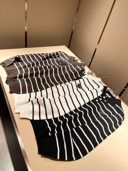 Prada Knit Wool Sweater with Triangle Logo