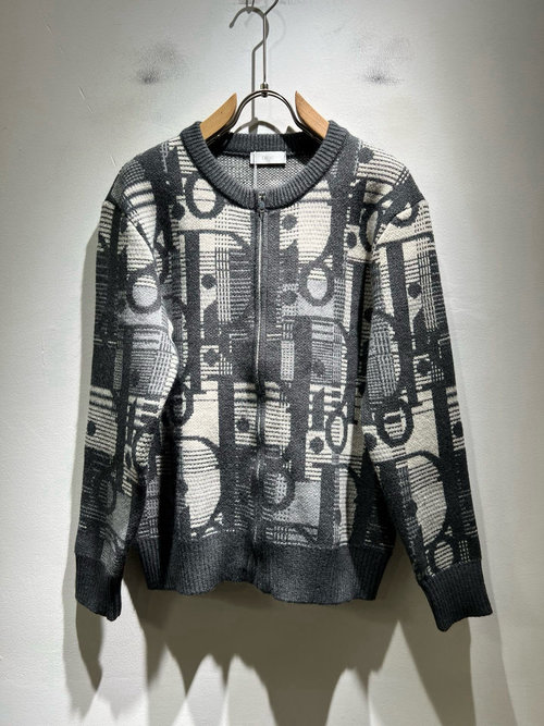 Dior New Knitted Wool Sweater with 3D Logo Accent