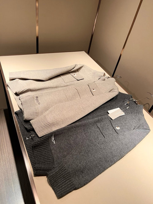 Dior Unisex Knitted Wool Cardigan with Logo Embroidery