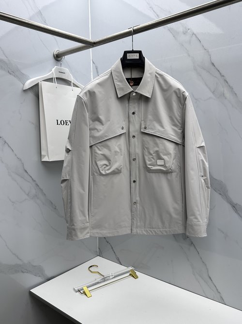 Loro Piana Luxury Collared Jacket with Structural Tailoring