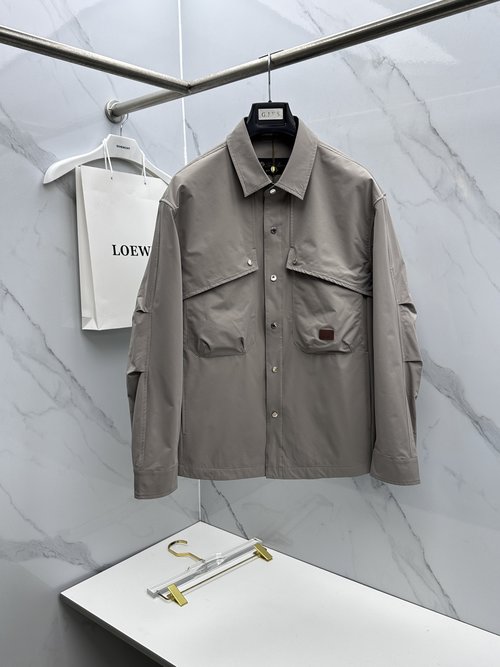 Loro Piana Luxury Collared Jacket with Structural Tailoring