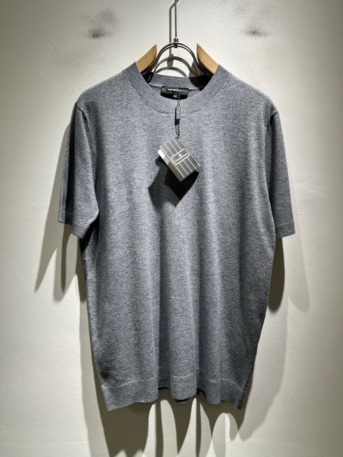 Zegna Knitted Short Sleeve T-Shirt Featuring Logo