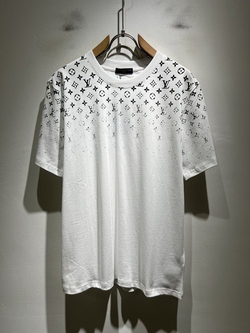 Louis Vuitton Luxury Monogram Print Short-Sleeve T-Shirt