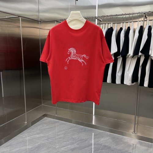 Louis Vuitton Red Horse - themed Printed Cotton T - Shirt