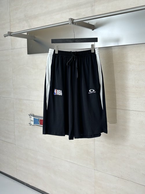 Balenciaga NBA Collaboration Loose Casual Shorts with Circular Embroidery