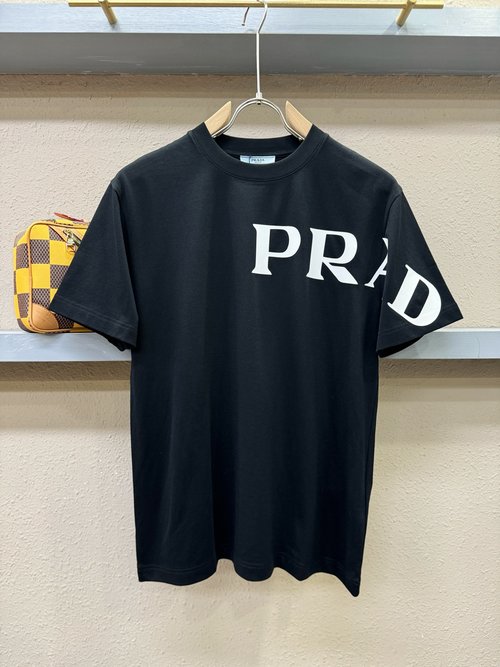 Prada Trendy Short Sleeve Shirt in Premium Soft Fabric