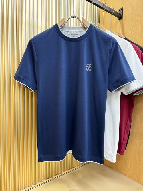 Brunello Cucinelli Luxury Short Sleeve in Official Website Style of Top Quality