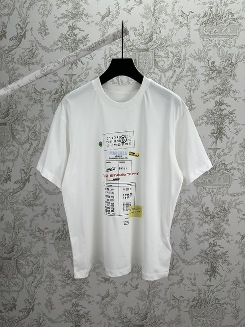 Maison Margiela Printed Round Neck Short - Sleeve T - Shirt