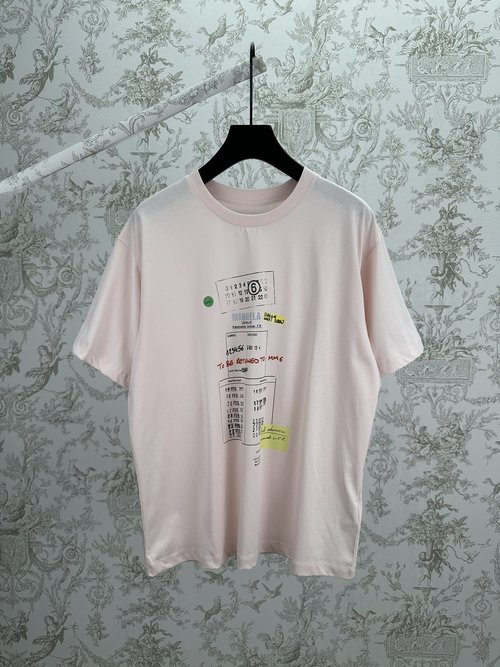 Maison Margiela Printed Round Neck Short - Sleeve T - Shirt