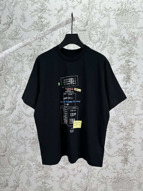 Maison Margiela Printed Round Neck Short - Sleeve T - Shirt