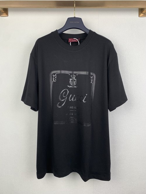 Gucci Soft Knitted Cotton T-Shirt with Plaster Printing