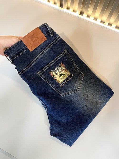 Burberry Jeans with Logo Waist Tag, Comfortable and Fashionable