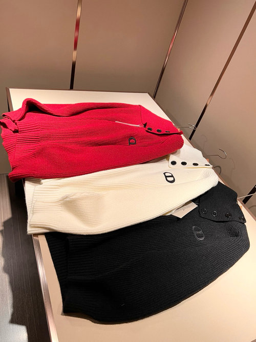 Dior Knitted Wool Sweater with Embroidered Logo