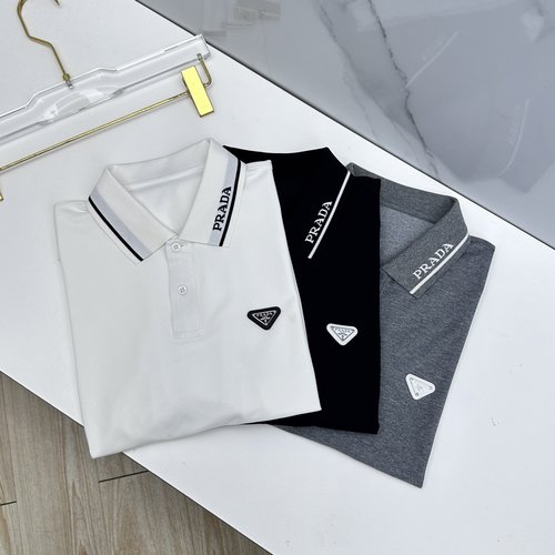 Prada Sleeveless Polo Shirt with Triangle Logo
