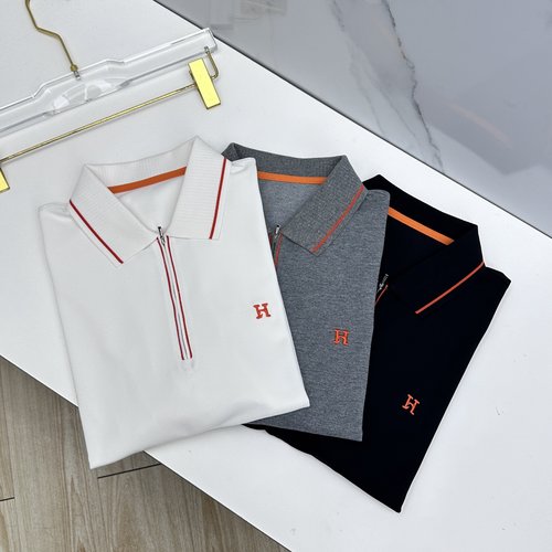 Hermes Sleeveless Polo Shirt with Logo Embroidery