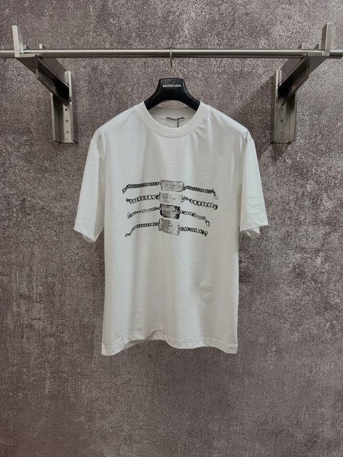 Alexander Wang Chain-Printed Short-Sleeve T-Shirt