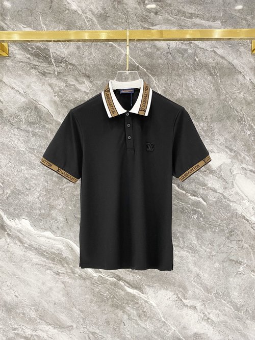 Louis Vuitton Polo Short Sleeve with Collar Lettering
