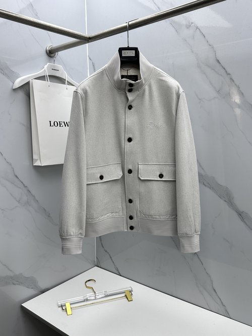 Loro Piana Fashionable Buttoned Stand - Collar Jacket