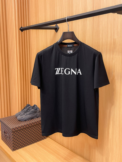 Zegna New Round Neck Short-Sleeve T-Shirt, Soft and Stylish