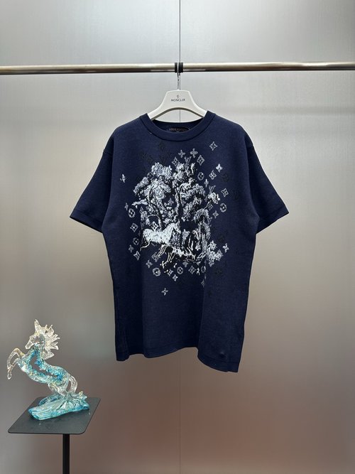 Louis Vuitton Patterned Jacquard Round-Neck T-Shirt