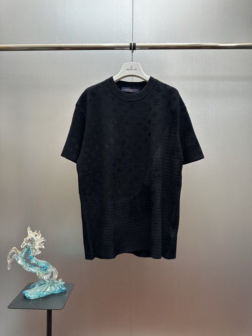 Louis Vuitton Jacquard Short-sleeved Round-neck Shirt