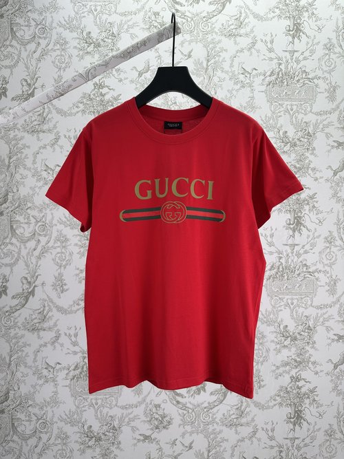 Gucci Silk Blend Knit T-Shirt with Print