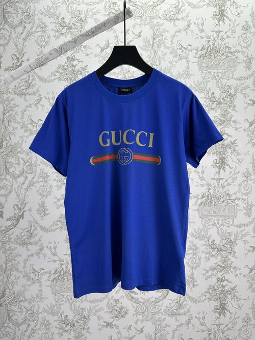 Gucci Silk Blend Knit T-Shirt with Print