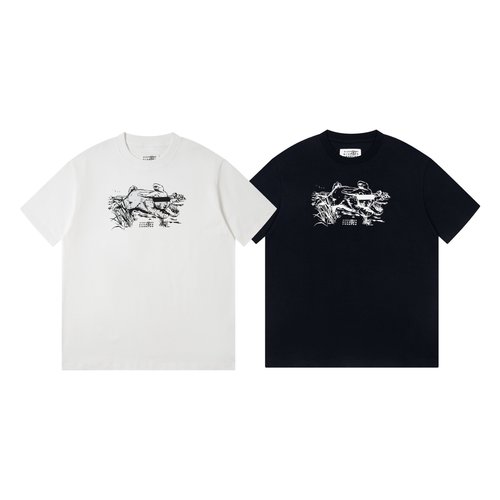 Maison Margiela Rabbit Print Short-Sleeve T-Shirt
