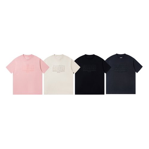 Maison Margiela Unfinished Embroidered Print Short-Sleeved T-Shirt