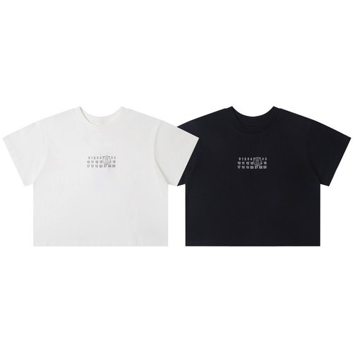 Maison Margiela Short Cropped Digital Print T-Shirt