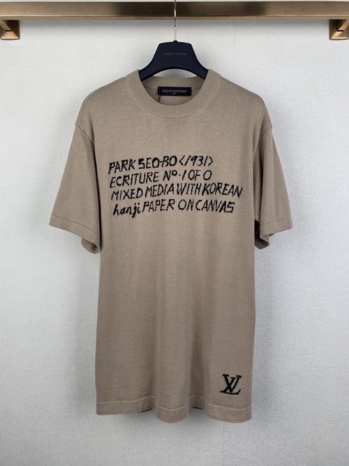 Louis Vuitton Cotton Short Sleeve T-shirt with Embroidered Logo