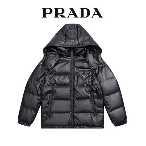 Prada High - end Down Jacket with 90% Down, Colorful Design