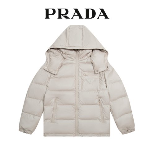 Prada High - end Down Jacket with 90% Down, Colorful Design