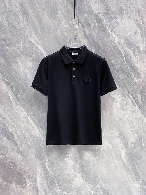 Dior Classic Polo Shirt with Logo, High - Quality and Breathable