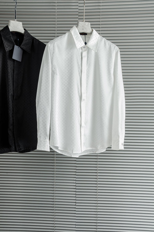 Louis Vuitton Full Jacquard Shirt with Classic Letter Pattern