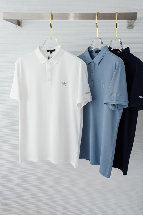 ArcTeryx Solid Color Short Sleeve Polo Shirt with a Luxury Look