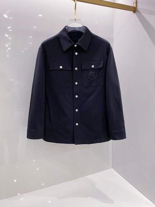 Loro Piana Returnable Embroidered Collar Jacket with Eye-Catching Details