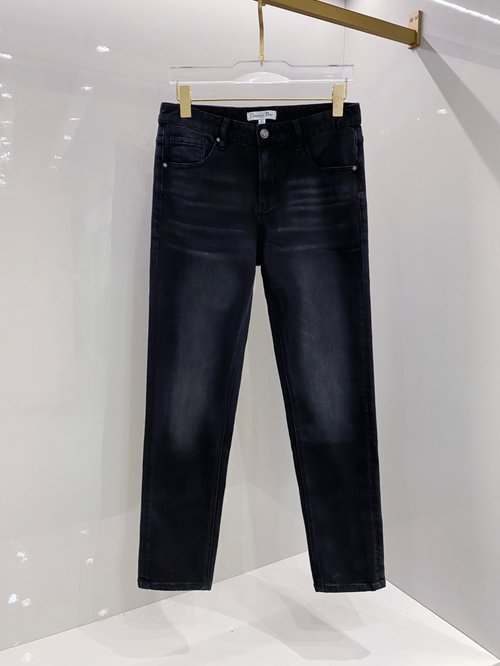 Dior Embossed Logo Straight-Leg Black Jeans with Luxury