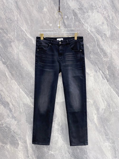 Dior Embossed Logo Slim Straight Black Jeans