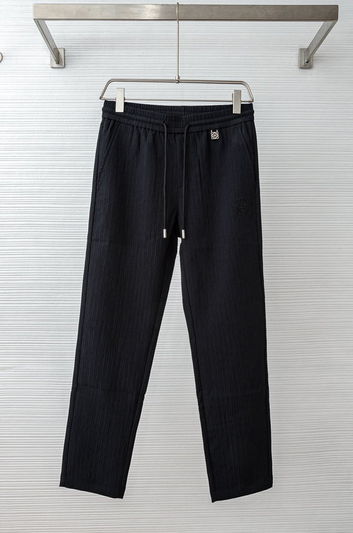 Loewe Elastic Waist Straight - Leg Pants with Embroidered Logo