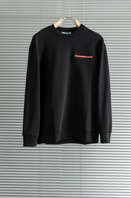 Prada Comfortable and Stylish Round-neck Pullover Sweatshirt