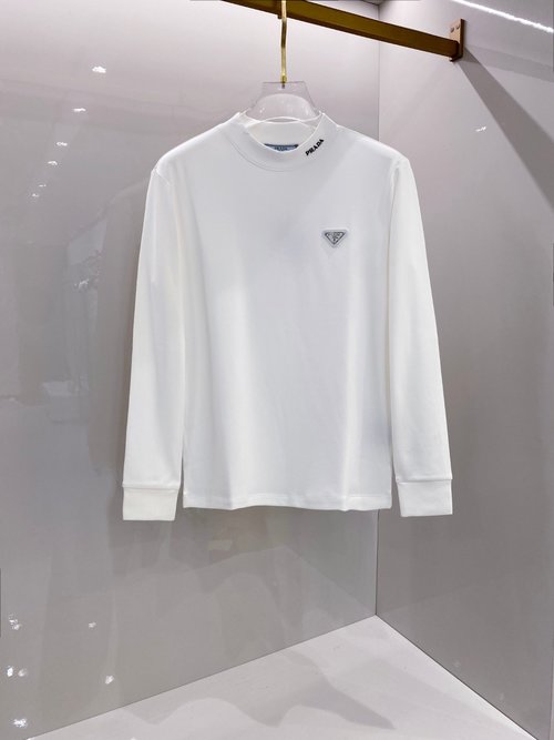 Prada Fashionable Long-sleeved T-shirt with Good Comfort