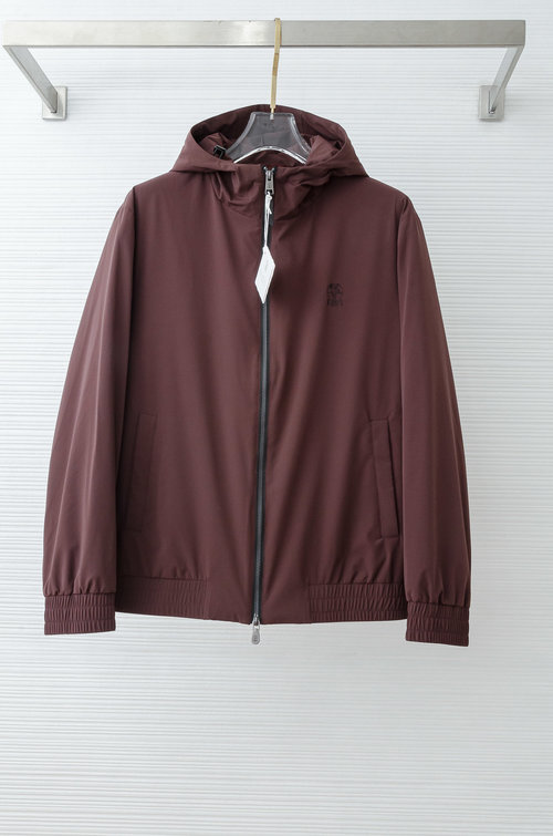 Brunello Cucinelli 90% White Goose Down Jacket, Elegant Style