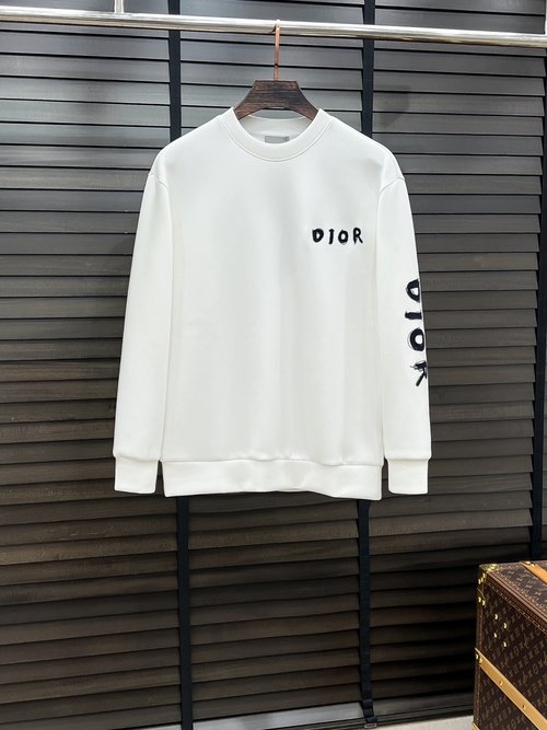Dior Air Layer Round Neck Pullover with Pattern